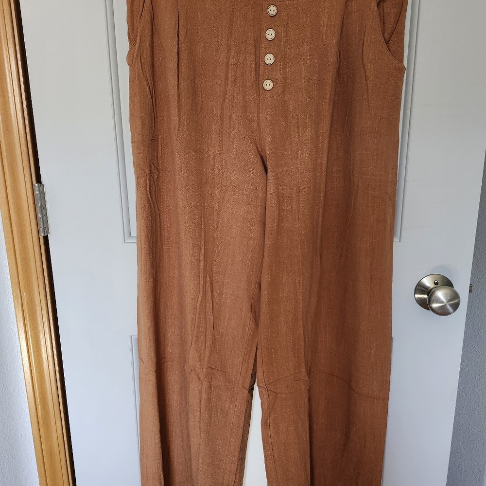 Womens wide leg linen pants